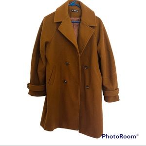Double Button Raglan Sleeve Overcoat